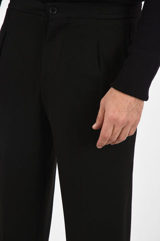 CC COLLECTION Single Pleated INTERLOCK PENYE Cropped Joggers