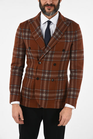 CC COLLECTION madras WOOLY 1 double-breasted blazer