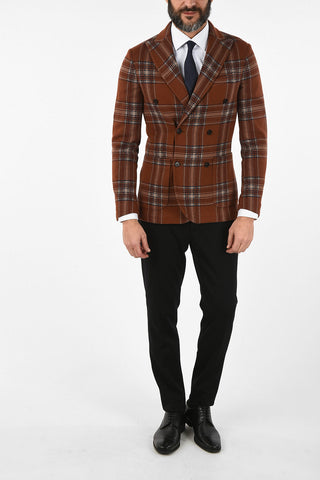 CC COLLECTION madras WOOLY 1 double-breasted blazer