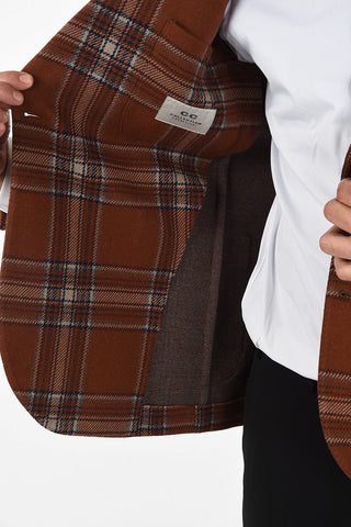 CC COLLECTION madras WOOLY 1 double-breasted blazer