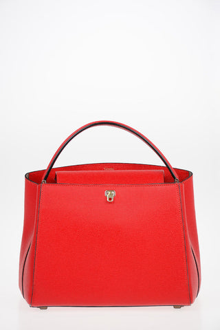 Textured Leather BRERA Top Handle Bag With Removable Shoulder Strap