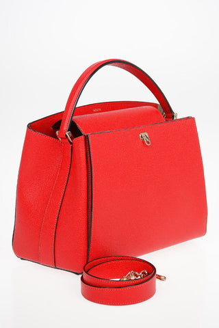 Textured Leather BRERA Top Handle Bag With Removable Shoulder Strap