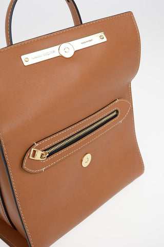 Leather Top Handle Bag THE STORY with Removable Shoulder Strap