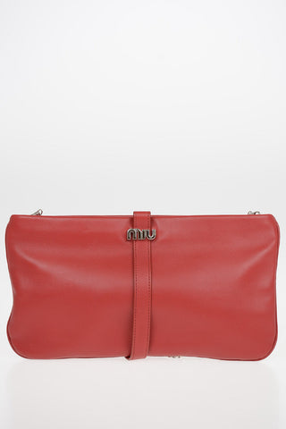 Pouch in Nappa Con Catena Removibile