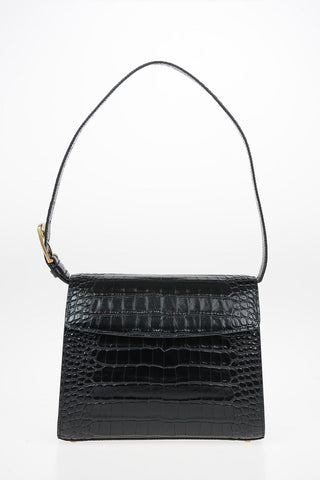 Croco Printed Leather GHOST MEDIUM Shoulder Bag