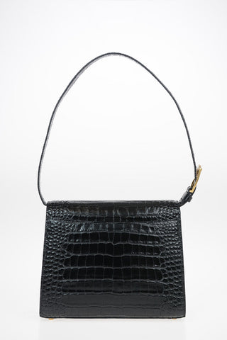 Croco Printed Leather GHOST MEDIUM Shoulder Bag