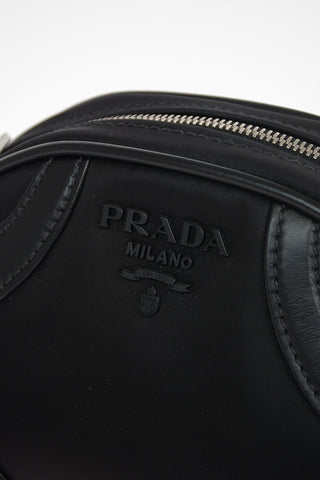 Mini Bowling Bag With Removable Shoulder Strap and Leather Details