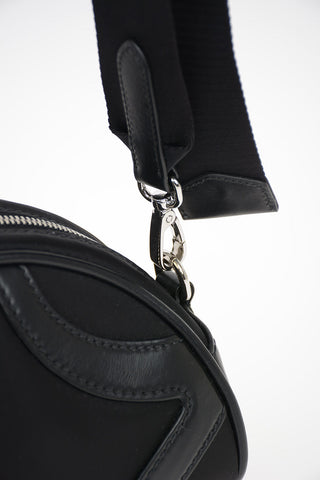 Mini Bowling Bag With Removable Shoulder Strap and Leather Details