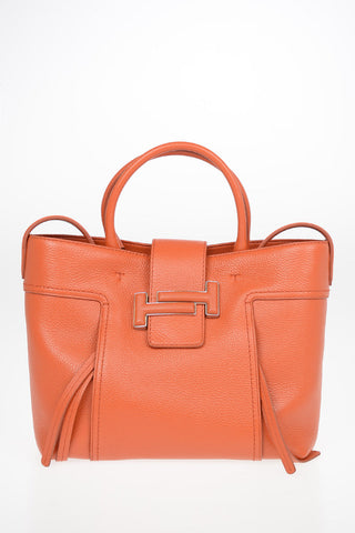 Textured Leather Tote Bag