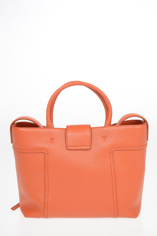 Textured Leather Tote Bag