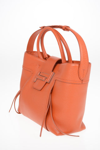 Textured Leather Tote Bag