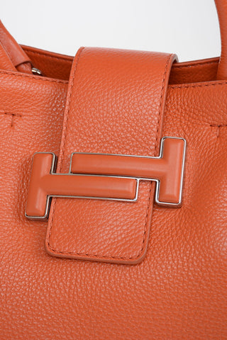 Textured Leather Tote Bag