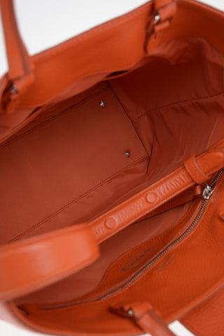 Textured Leather Tote Bag