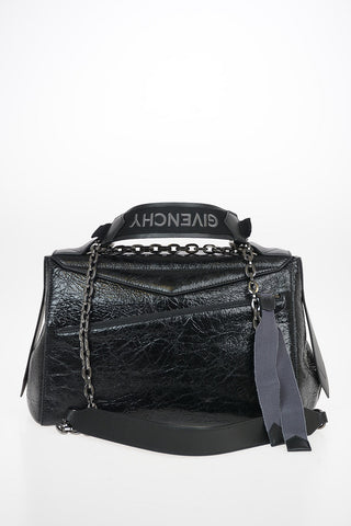 Coated Leather ID MEDIUM Top Handle Bag with Shoulder Strap