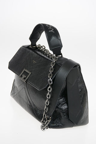 Coated Leather ID MEDIUM Top Handle Bag with Shoulder Strap
