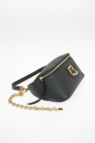 Leather ISOLA ONYX Bum Bag With Chain Detail