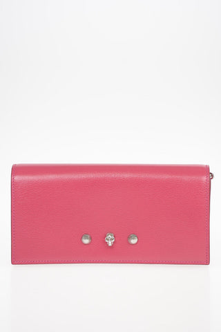 Leather SKULL Wallet with Removable Shoulder Chain