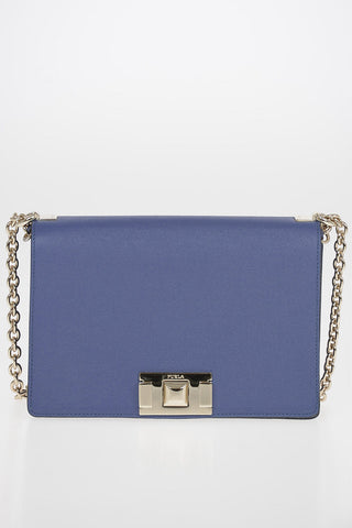 Leather MIMI' Shoulder Bag with Chain