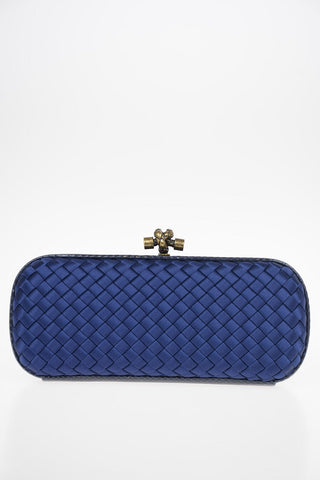 Clutch KNOT in Seta Intrecciata con Finiture in Elaphe