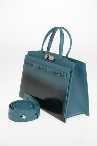 Textured Leather Tote Bag with Removable Shoulder Strap