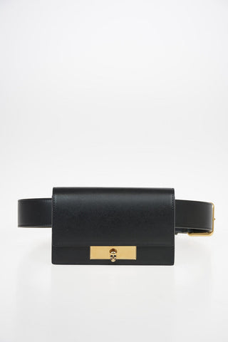 Leather SKULL Belt Bag With Removable Shoulder Strap