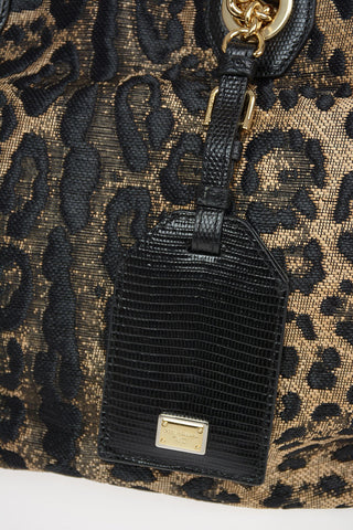 Animal Pattern Rafia CAPRI Maxi Tote Bag