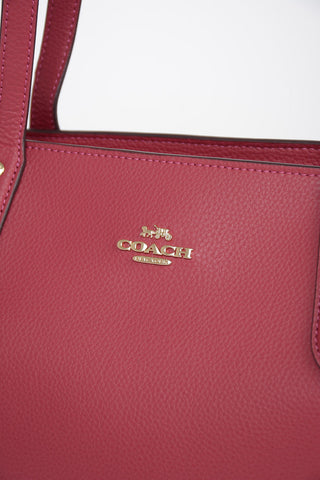 Leather PBBI CEN Bag with Zip Closure