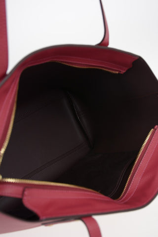 Leather PBBI CEN Bag with Zip Closure