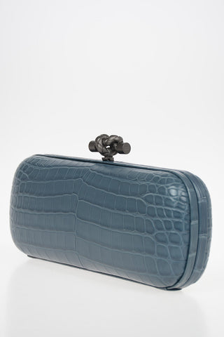 Croco Leather KNOT Clutch 