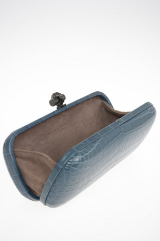 Croco Leather KNOT Clutch 