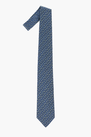 Embroidered Striped Tie