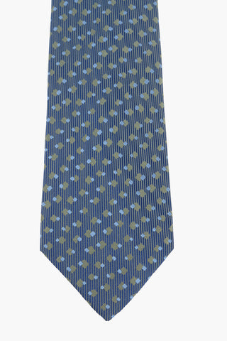 Embroidered Striped Tie
