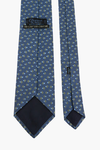 Embroidered Striped Tie