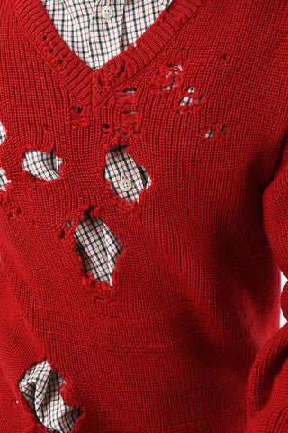 Wool Distressed Oversized Sweater