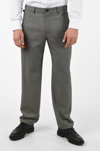 COLLEZIONI Hopsack belt loops pants