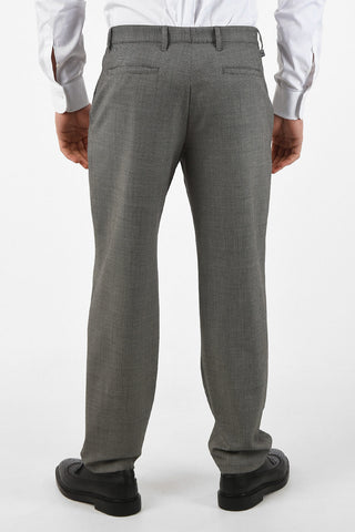 COLLEZIONI Hopsack belt loops pants