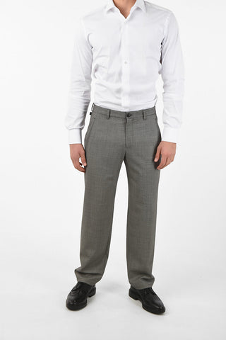 COLLEZIONI Hopsack belt loops pants