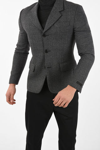 galles Mouline’ drop 8R center vent notch lapel 3-button blazer
