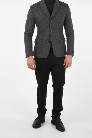 galles Mouline’ drop 8R center vent notch lapel 3-button blazer