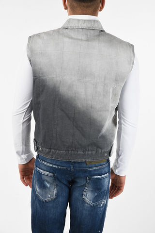RED TAG Padded Denim Vest with Patches