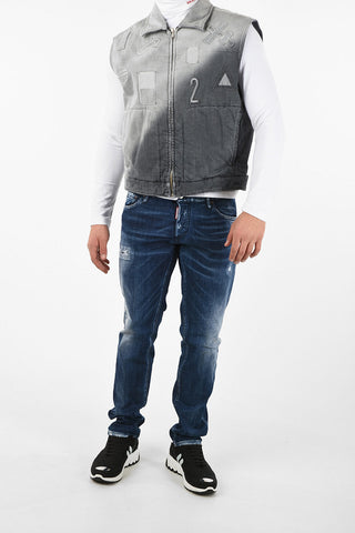 RED TAG Padded Denim Vest with Patches