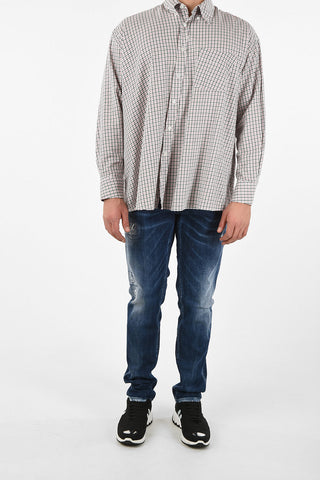 camicia tattersall check BORROWED BD con Taschino
