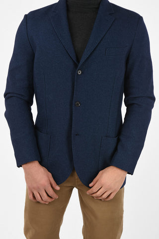 silk and cashmere side vents notch lapel 3-button blazer