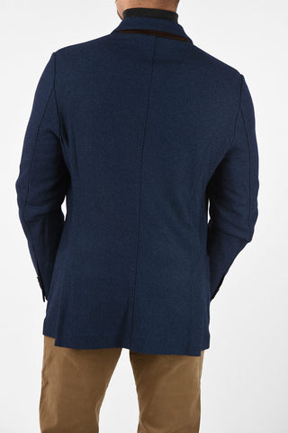 silk and cashmere side vents notch lapel 3-button blazer