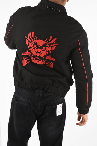 Full Zip Jacket with Embroideries on the back