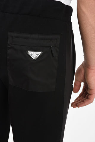 drawstring waist piping pants