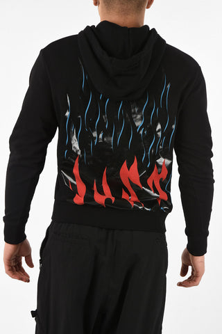 Print hoodie sweatshirt