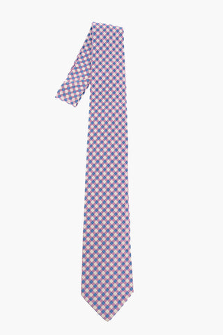 pin check silk Tie