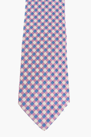 pin check silk Tie