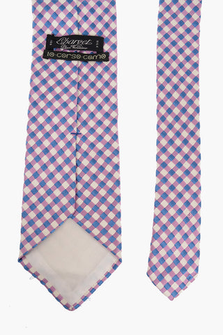 pin check silk Tie